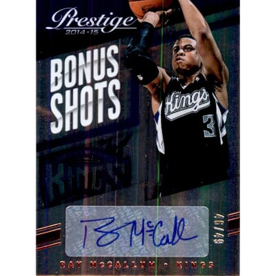 2014-15 Prestige Plus Bonus Shots Autographs Red #73 Ray McCallum/49