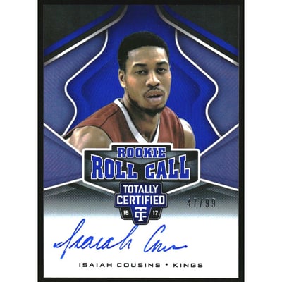 2016-17 Totally Certified Rookie Roll Call Autographs Blue #45 Isaiah Cousins