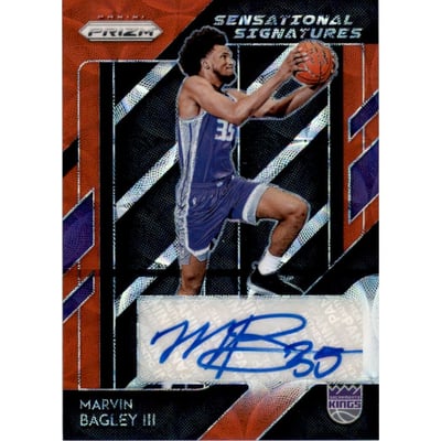 2018-19 Panini Prizm Sensational Signatures Prizms Choice #62 Marvin Bagley III