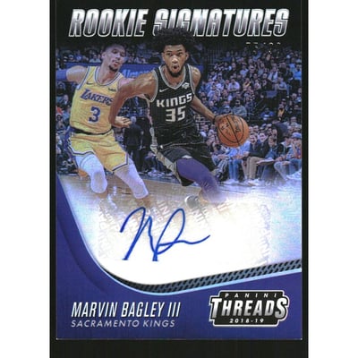2018-19 Panini Threads Rookie Signatures Premium #2 Marvin Bagley III/90