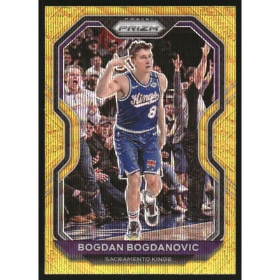 2020-21 Panini Prizm Prizms Gold Wave #27 Bogdan Bogdanovic