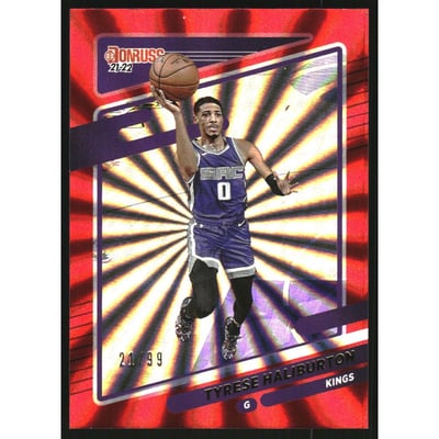 2021-22 Donruss Holo Red Laser #43 Tyrese Haliburton