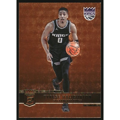 2021-22 Elite Orange #8 Tyrese Haliburton