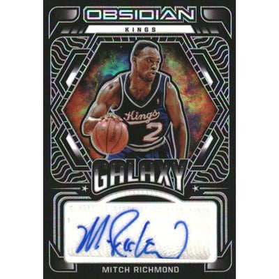 2021-22 Panini Obsidian Galaxy Autographs #44 Mitch Richmond/149