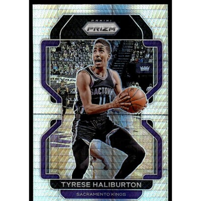 2021-22 Panini Prizm Prizms Hyper #196 Tyrese Haliburton