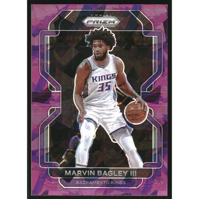 2021-22 Panini Prizm Prizms Purple Ice #136 Marvin Bagley III