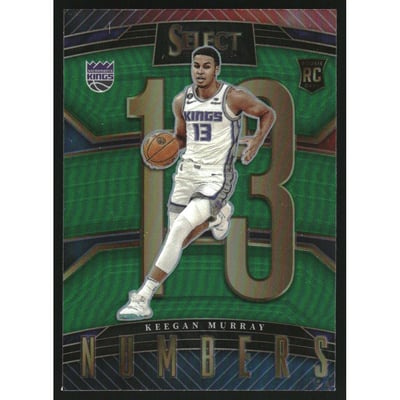 2022-23 Select Numbers Prizms Green #18 Keegan Murray