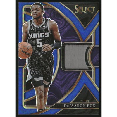 2022-23 Select Selective Swatches Blue Prizms #26 De'Aaron Fox