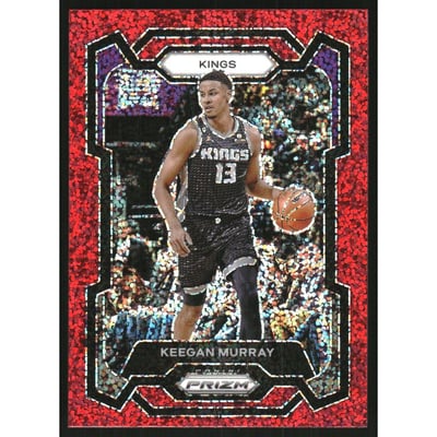 2023-24 Panini Prizm Prizms Red Sparkle #7 Keegan Murray
