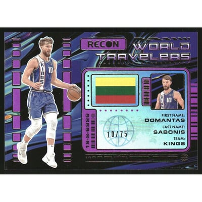 2023-24 Panini Recon World Travelers Purple #5 Domantas Sabonis
