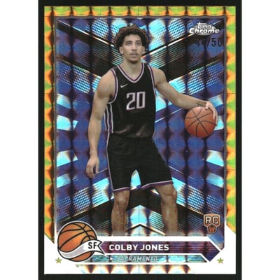 2023-24 Topps Chrome Gold Geometric Refractors #91 Colby Jones