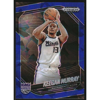 2024-25 Panini Prizm Black Prizms Blue Ice #152 Keegan Murray