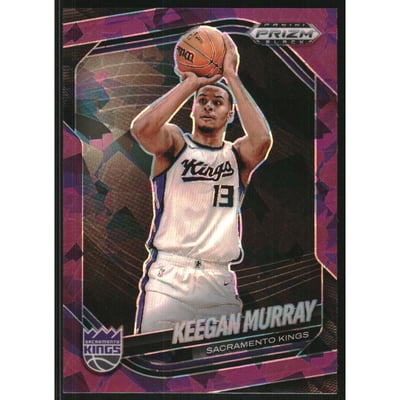2024-25 Panini Prizm Black Prizms Purple Ice #152 Keegan Murray