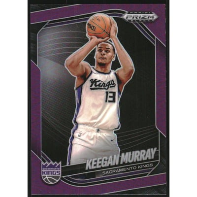 2024-25 Panini Prizm Black Prizms Purple #152 Keegan Murray