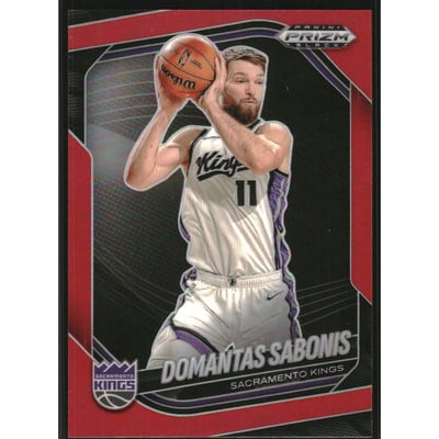 2024-25 Panini Prizm Black Prizms Red #109 Domantas Sabonis