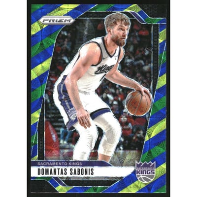 2024-25 Panini Prizm Prizms Choice Blue Yellow and Green #86 Domantas Sabonis