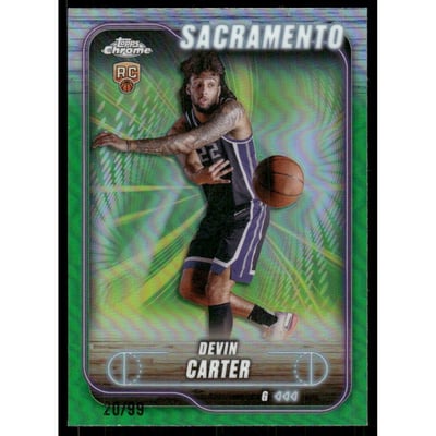 2024-25 Topps Chrome Green Refractors #134 Devin Carter