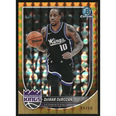 2025-26 Bowman Chrome Gold Geometric Refractors #BCV127 DeMar DeRozan
