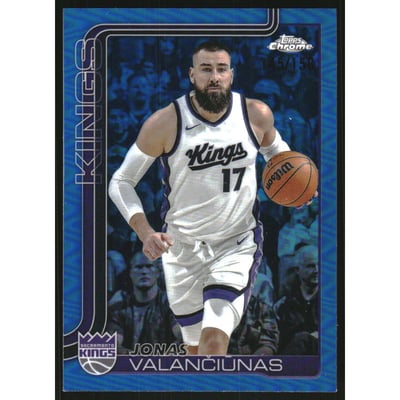 2025-26 Topps Chrome Blue Refractors #206 Jonas Valanciunas
