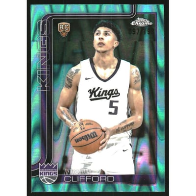 2025-26 Topps Chrome RayWave Aqua Refractors #274 Nique Clifford