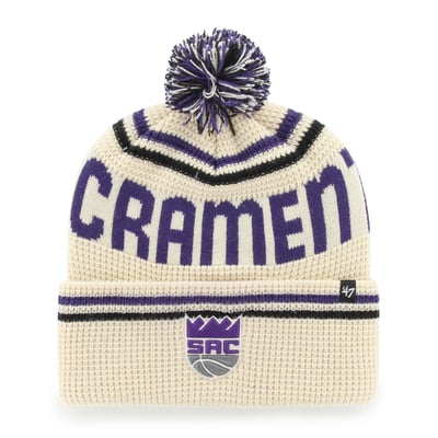 Sacramento Kings '47 Quattrle Cuffed Knit Hat with Pom - Natural