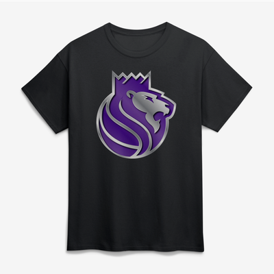 Sacramento Kings Big & Tall Metallic Mascot T-Shirt - Black
