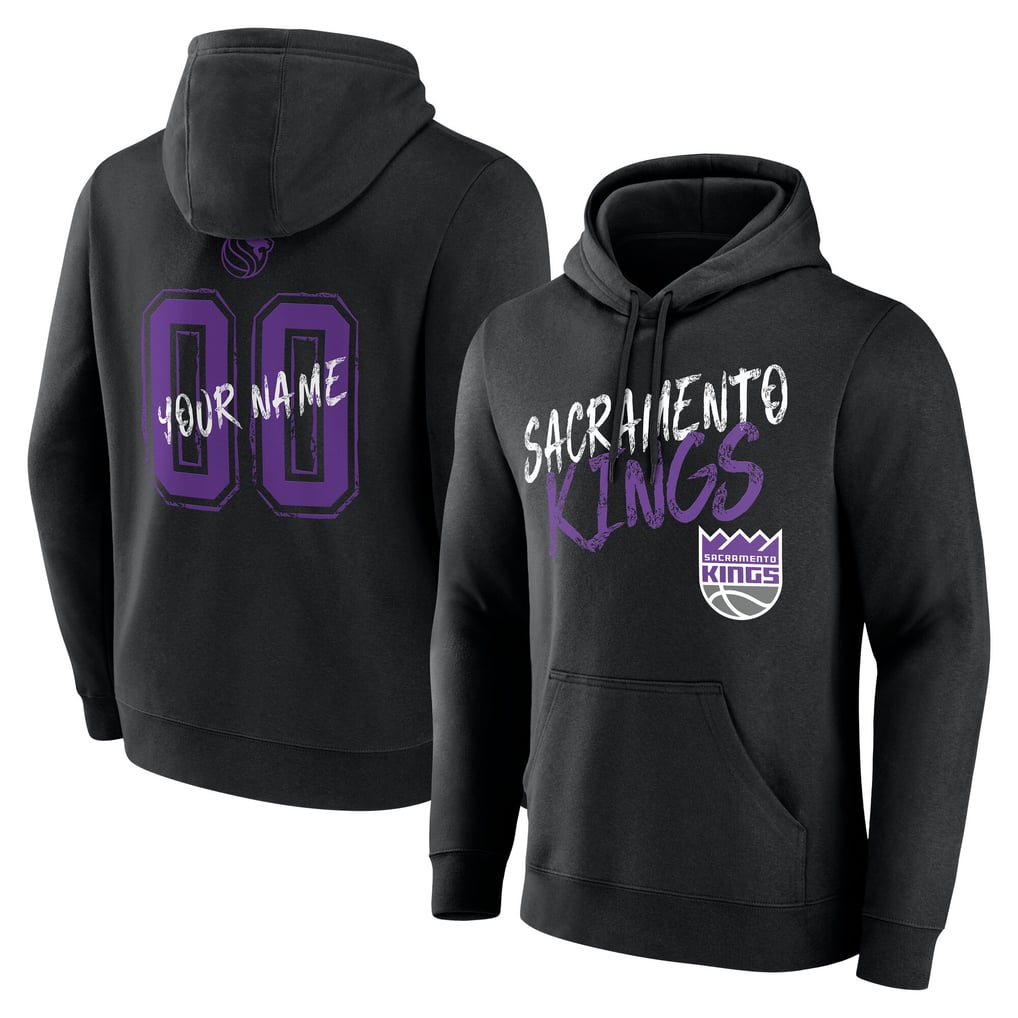 Sacramento Kings Hustle Custom Pullover Hoodie - Black