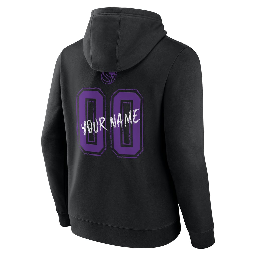 Sacramento Kings Hustle Custom Pullover Hoodie - Black