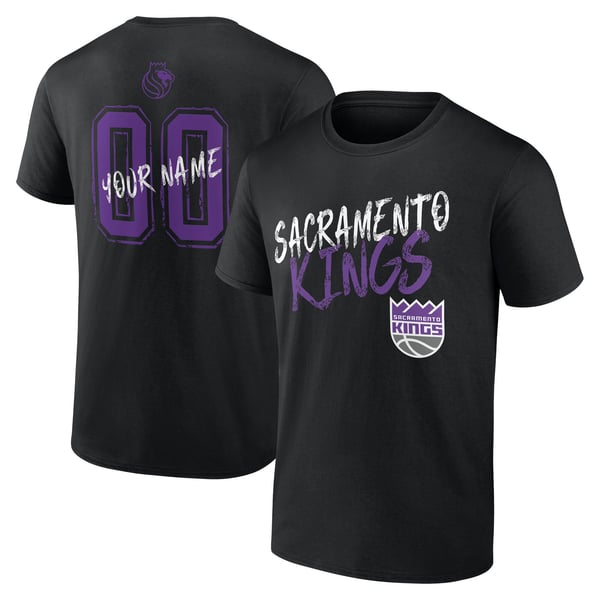 Sacramento Kings Hustle Custom T-Shirt - Black