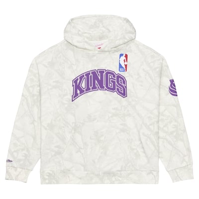  Sacramento Kings Mitchell & Ness Ghosted Fleece Hoodie - White