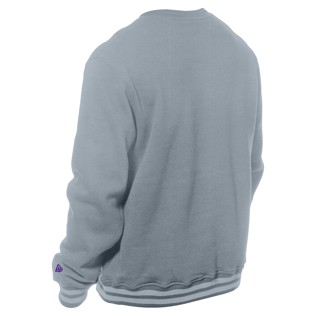 Sacramento Kings New Era Chenille Cross Over Pullover Sweatshirt - Gray