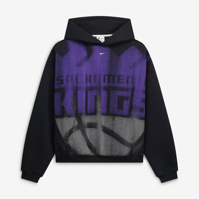Sacramento Kings Nike 2026 Standard Issue Practice Icon Fleece Pullover Hoodie - Black