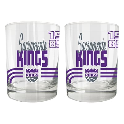 Sacramento Kings Two-Piece 12oz. Heritage Rocks Glass Set