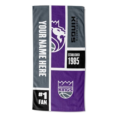 Sacramento Kings The Northwest Group 30'' x 60'' Colorblock Personalized Beach Towel