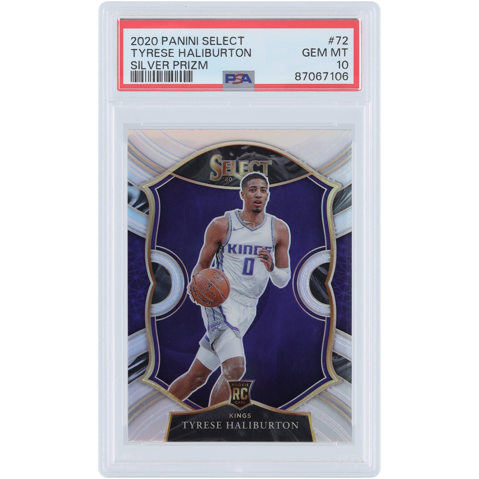 Tyrese Haliburton Sacramento Kings 2020-21 Panini Select Silver 