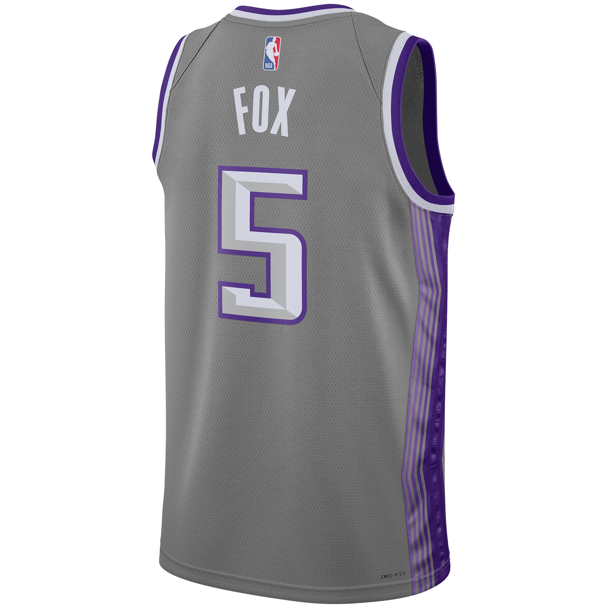 Unisex Sacramento Kings De'Aaron Fox Nike Anthracite 2022/23