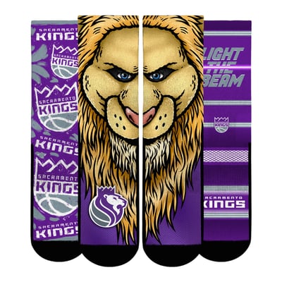  Sacramento Kings Rock Em Unisex Fan Favorites Three-Pack Crew Socks Set - Purple
