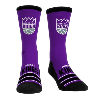  Sacramento Kings Rock Em Unisex Gametime Stripe Crew Socks - Purple