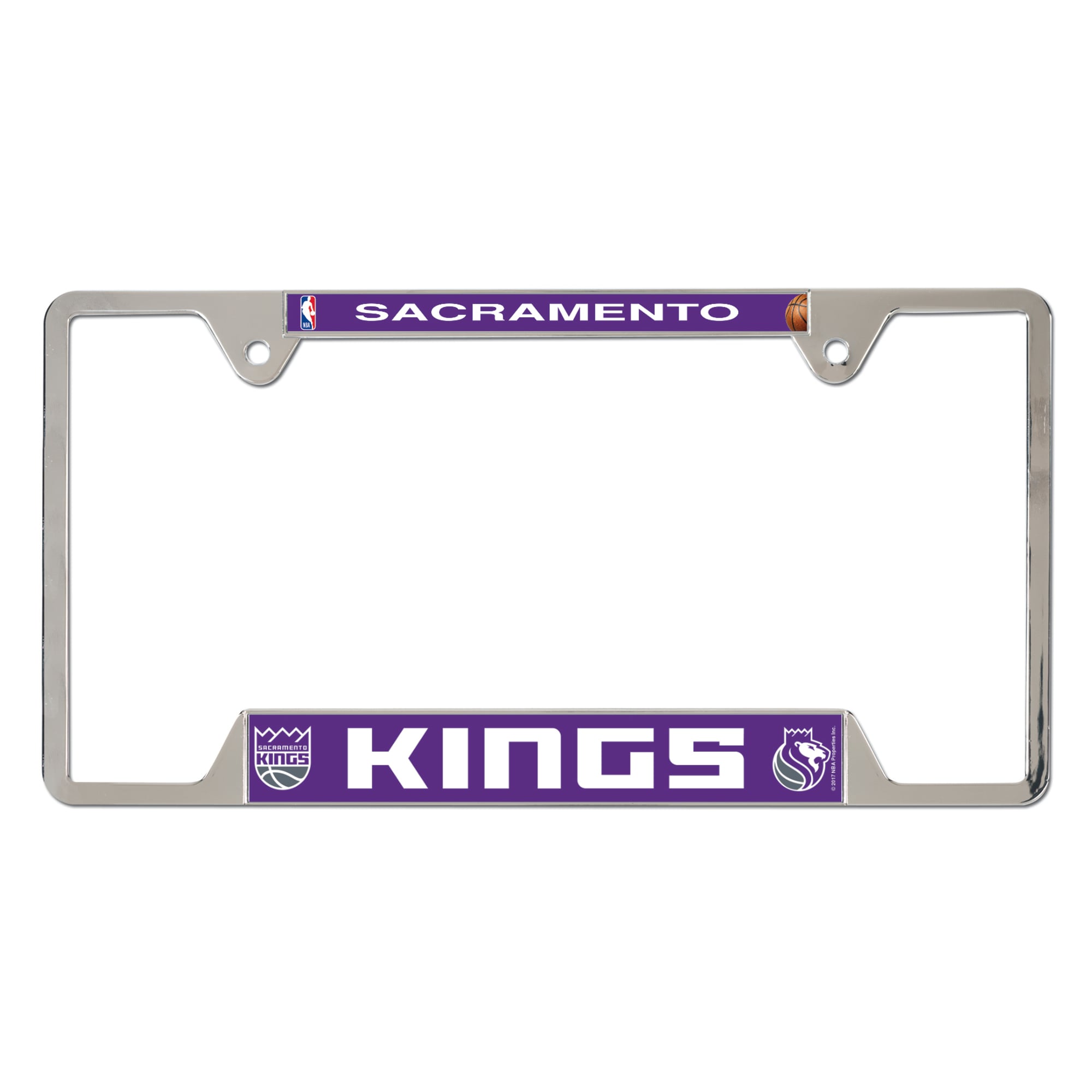 Sacramento Kings WinCraft Chrome Plated Metal License Plate Frame