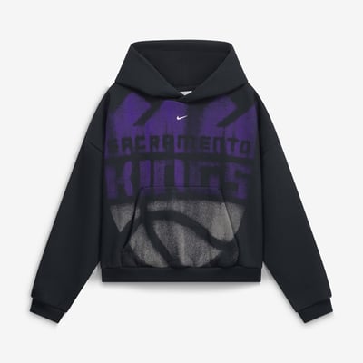  Sacramento Kings Nike Youth 2026/27 Standard Issue Practice Icon Fleece Pullover Hoodie - Black