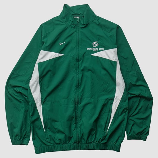 Sacramento State Hornets Nike 2000s Full Zip Jacket - Green - M by Fanatics Real Vintage