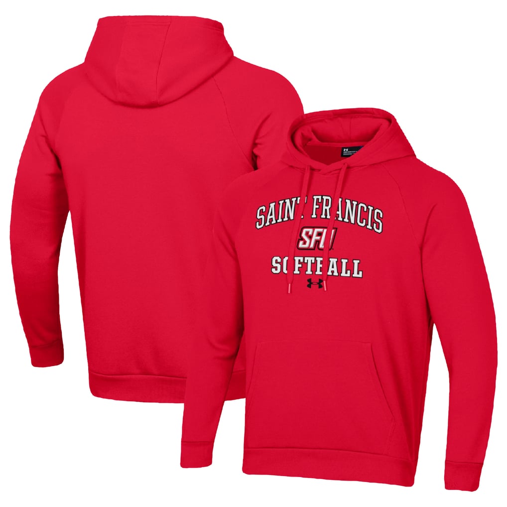 Saint Francis Red Flash Under Armour All Day Arch Softball Raglan Pullover Hoodie - Red