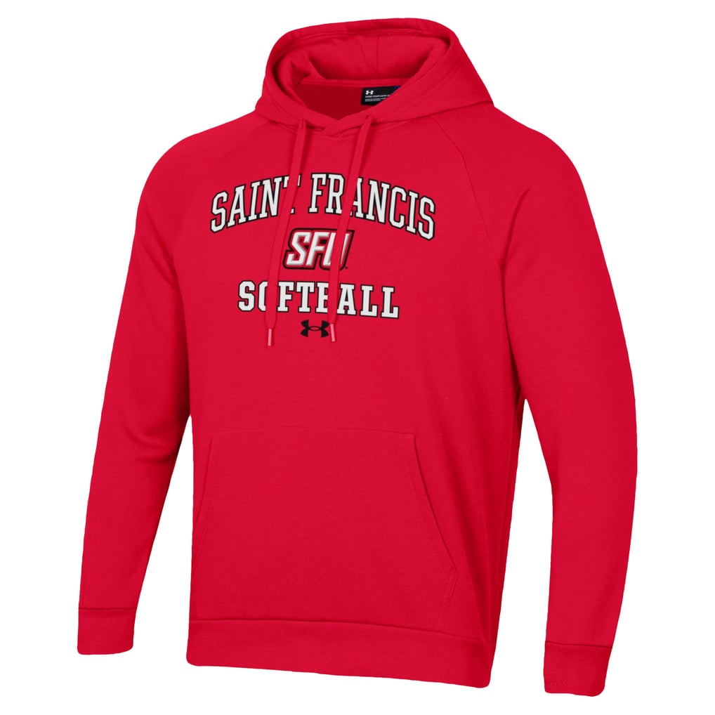 Saint Francis Red Flash Under Armour All Day Arch Softball Raglan Pullover Hoodie - Red