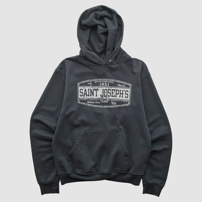 Saint Joseph's Hawks Champion 2010s Hooded Pullover Sweatshirt - Black - XS by Fanatics Real Vintage
