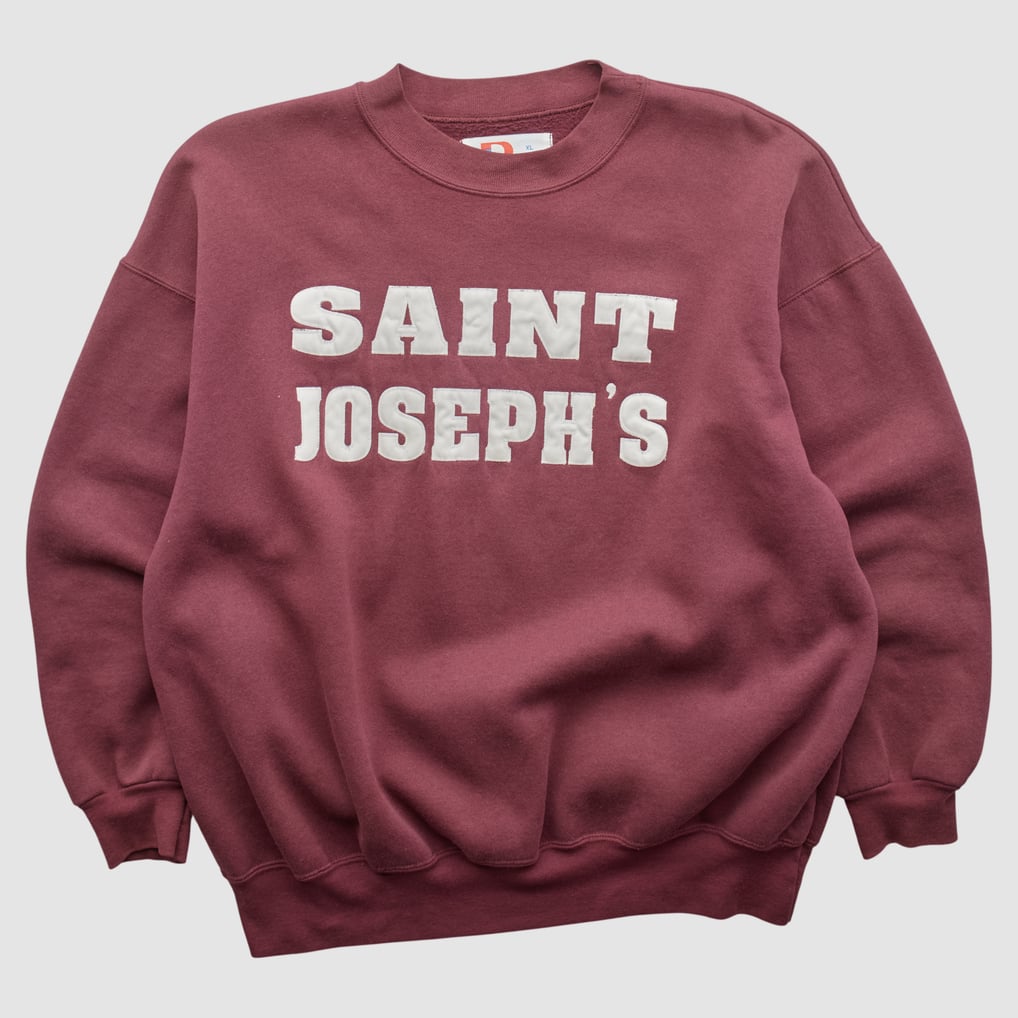 Saint Joseph's Hawks Dodger 90s Pullover Sweatshirt - Maroon - XL by Fanatics Real Vintage