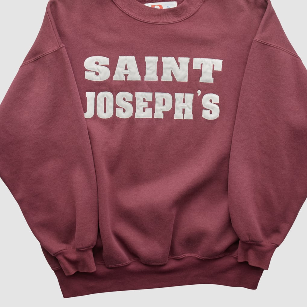 Saint Joseph's Hawks Dodger 90s Pullover Sweatshirt - Maroon - XL by Fanatics Real Vintage