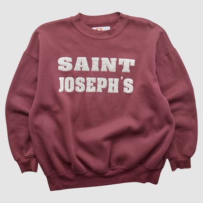 Saint Joseph's Hawks Dodger 90s Pullover Sweatshirt - Maroon - XL by Fanatics Real Vintage