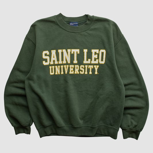 Saint Leo University Lions MV Sport 2000s Pullover Sweatshirt - Green - XS by Fanatics Real Vintage