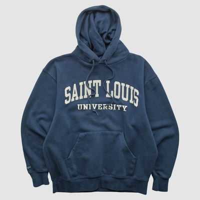 Saint Louis Billikens Jansport 2000s Hooded Pullover Sweatshirt - Navy - M by Fanatics Real Vintage