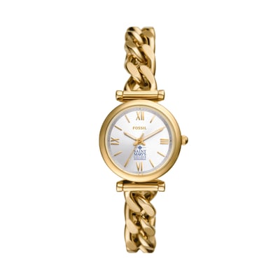 Saint Mary's Belles Fossil Women's Carlie Gold-Tone Stainless Steel Watch